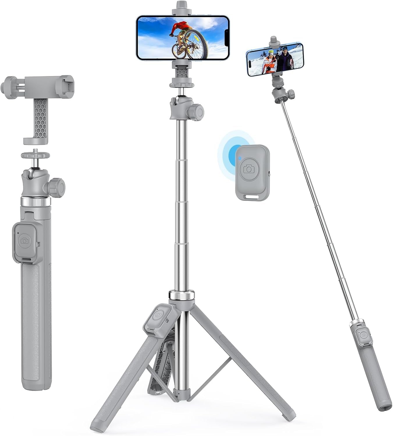 62" Phone Tripod - MIIASI Selfie Stick Tripod with Remote for Video Recording, Iphone 14/13/12 Pro Max/Android