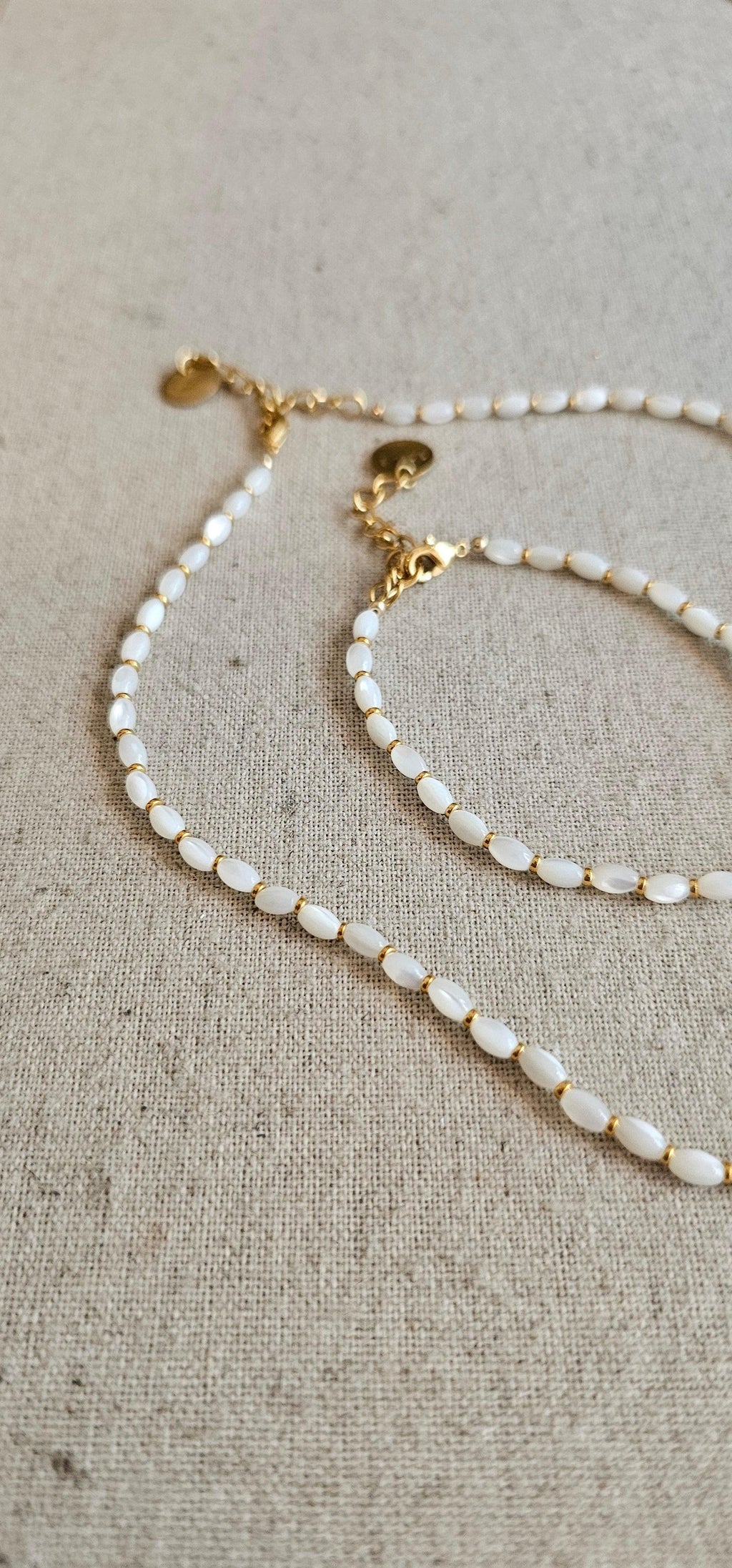 Bracelet Brune en perles de nacre