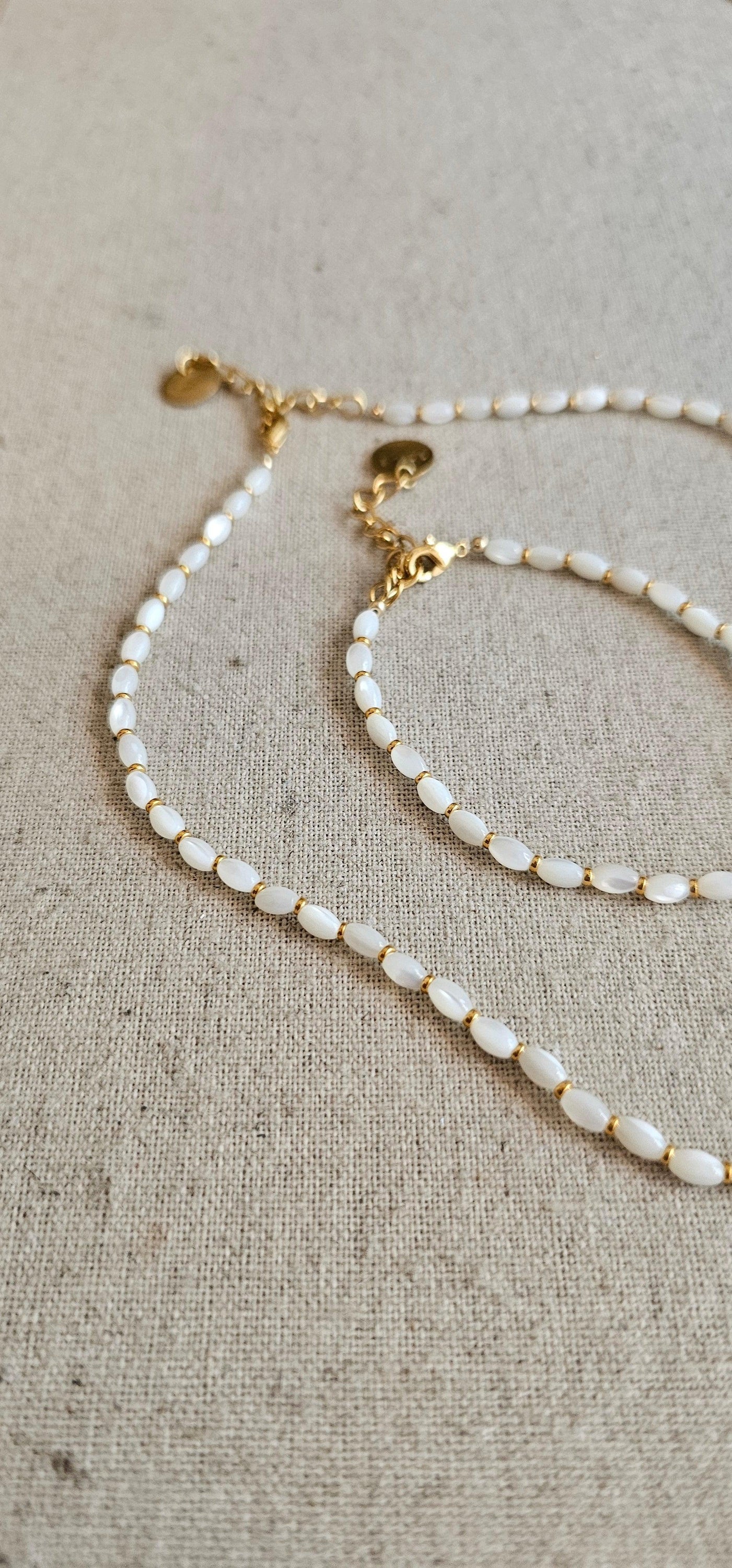 Bracelet Brune en perles de nacre