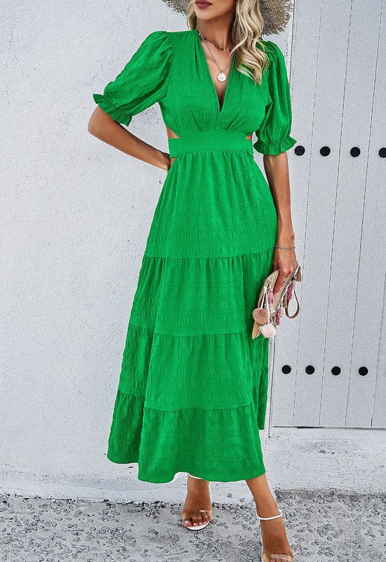 Open back midi dress