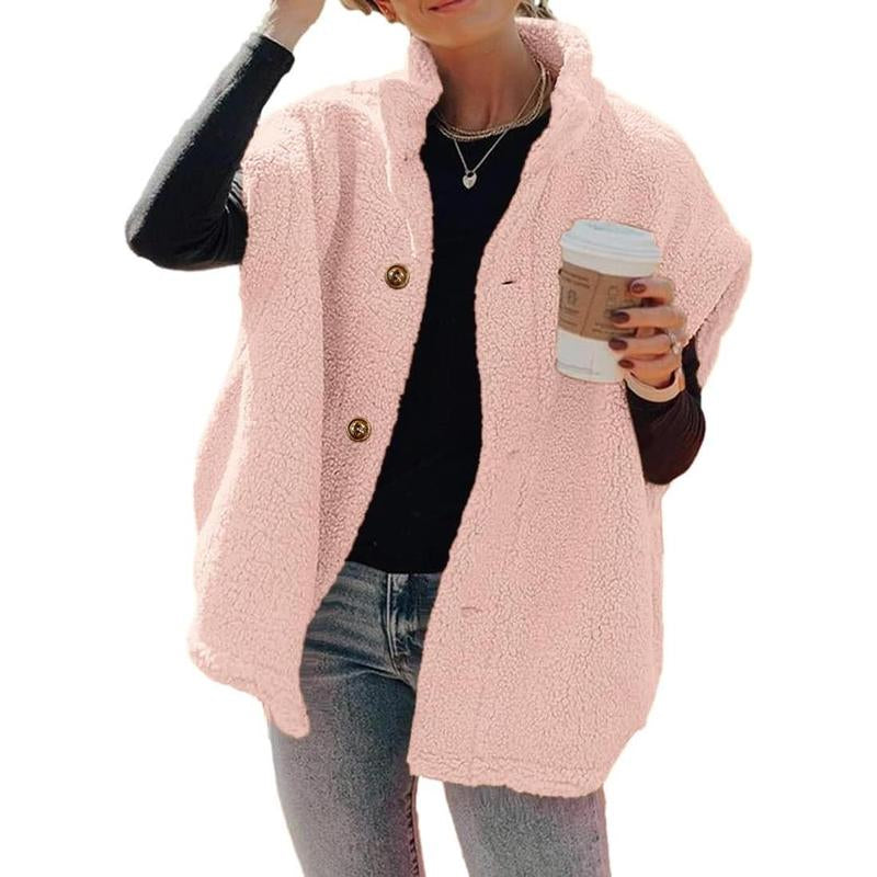 Ebifin Womens Fuzzy Fleece Vest Casual Oversized Warm Button down Sherpa Vest Jacket with Pockets
