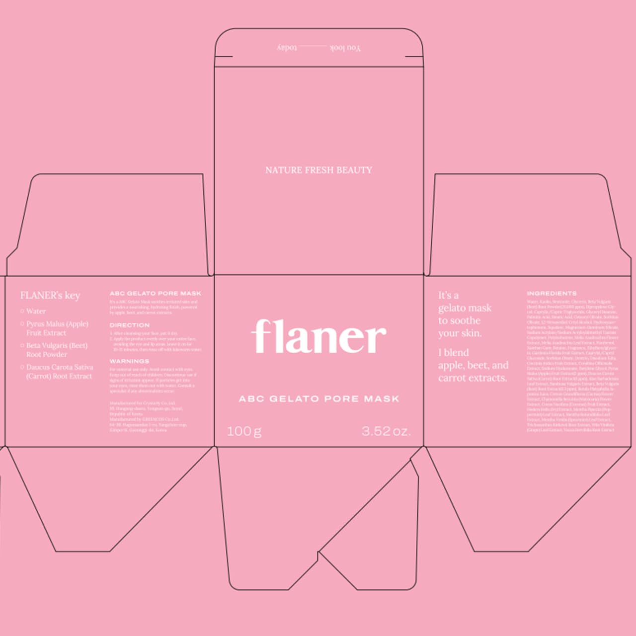 [ Flaner ] ABC Gelato Pore Mask 3.52 fl.oz