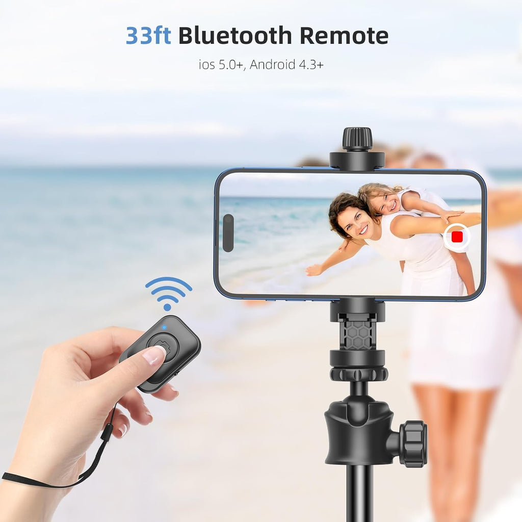62" Phone Tripod - MIIASI Selfie Stick Tripod with Remote for Video Recording, Iphone 14/13/12 Pro Max/Android