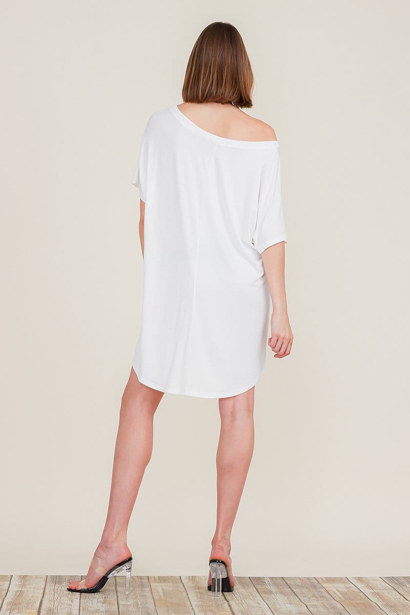 Loose Home Long Sleeve Shirt Mini Dresses Tops T Shirts Tunics S-XL