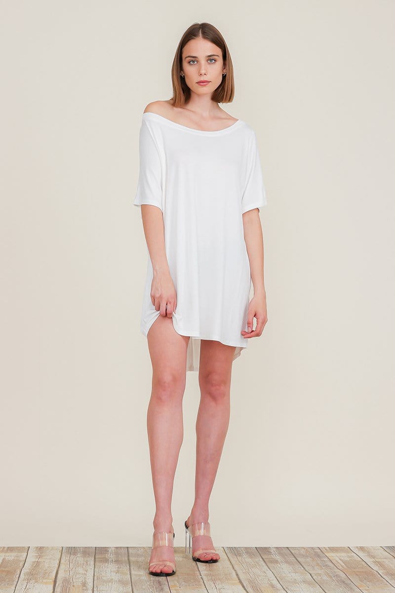 Loose Home Long Sleeve Shirt Mini Dresses Tops T Shirts Tunics S-XL