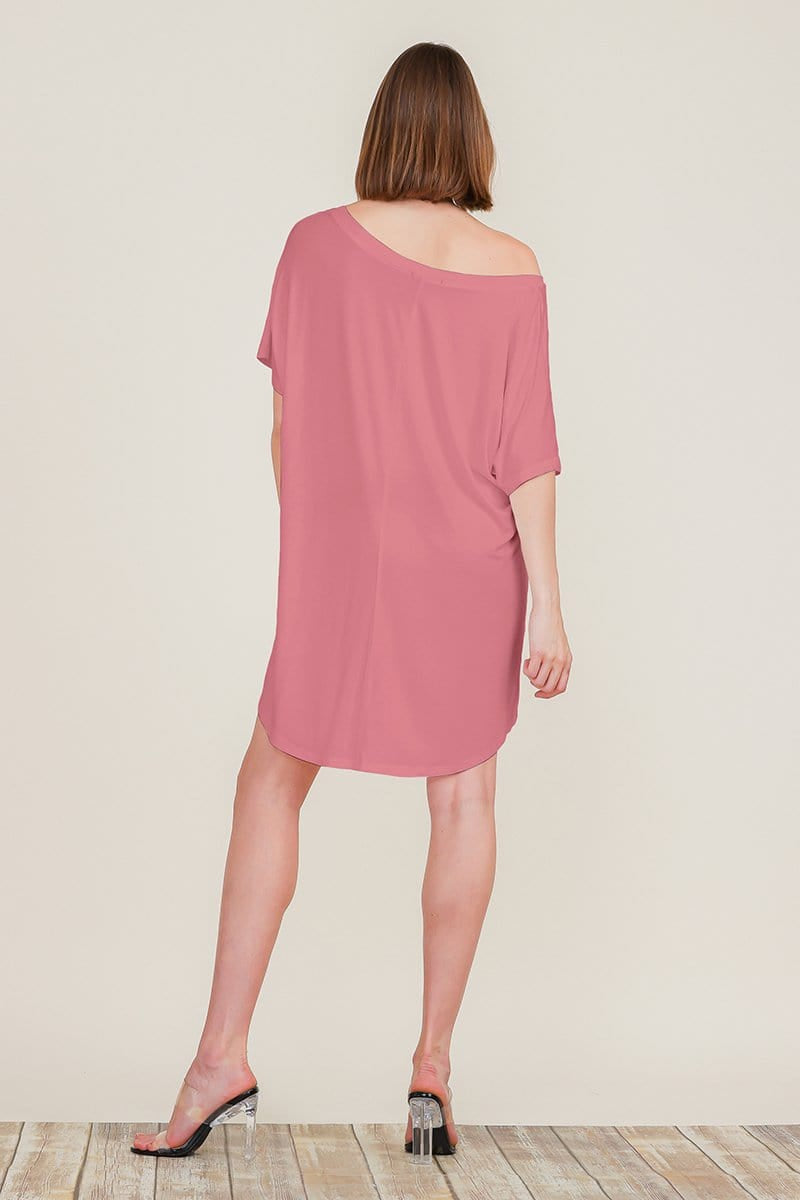 Loose Home Long Sleeve Shirt Mini Dresses Tops T Shirts Tunics S-XL