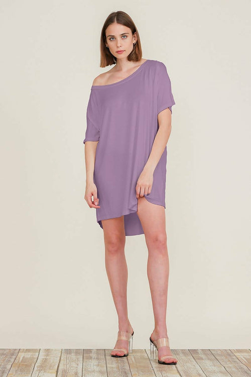 Loose Home Long Sleeve Shirt Mini Dresses Tops T Shirts Tunics S-XL