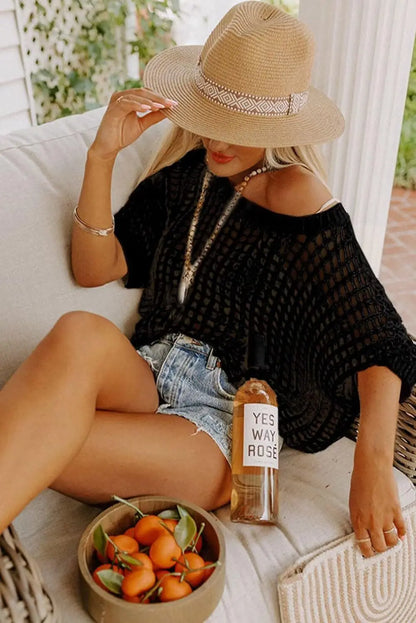 Women'S V Neck Shirt Summer Scoop Neck Short Sleeve Sweatshirt Lace Crochet Hollow Out Tops Perspective Shirts for Women 2025