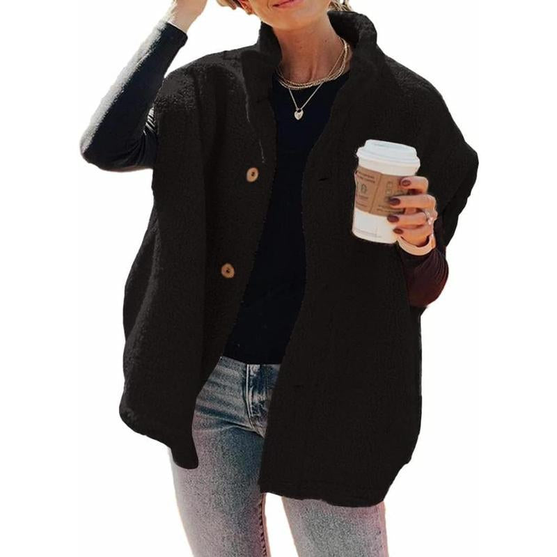 Ebifin Womens Fuzzy Fleece Vest Casual Oversized Warm Button down Sherpa Vest Jacket with Pockets