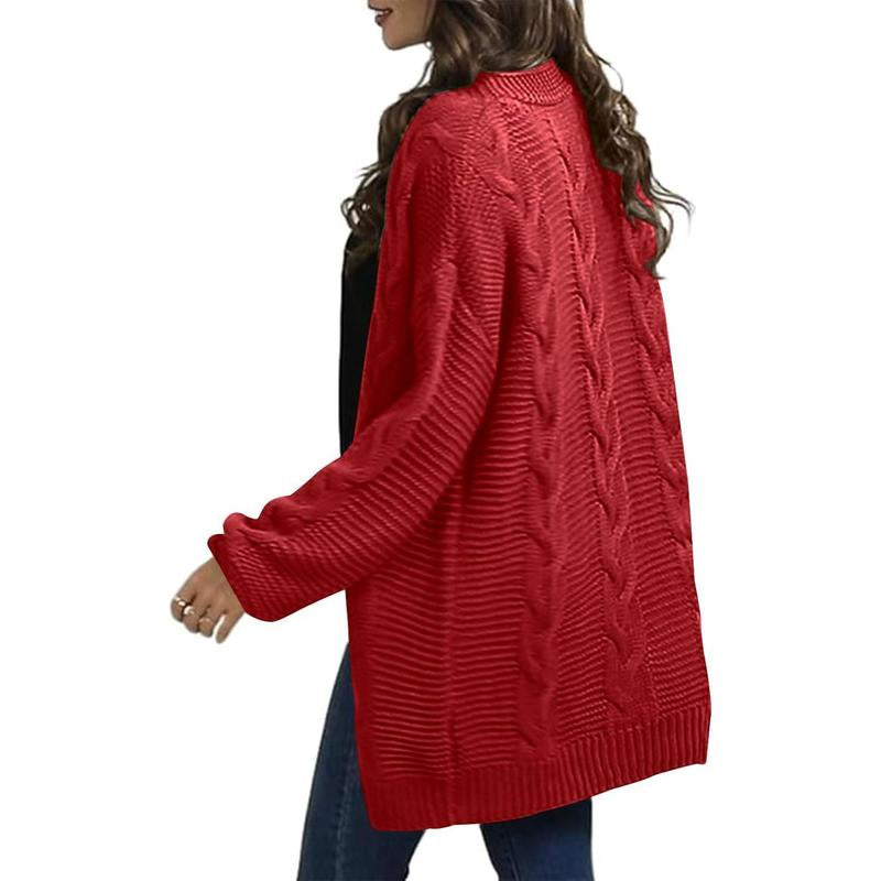 Ebifin Womens Oversized Chunky Open Front Cardigan Sweaters Cable Knit Long Sleeve Cardigans Outwear Coats